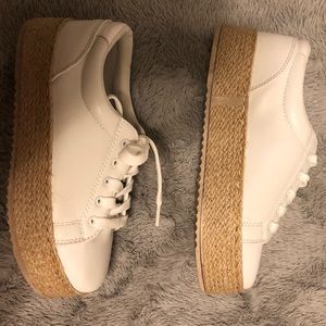 White platform sneakers